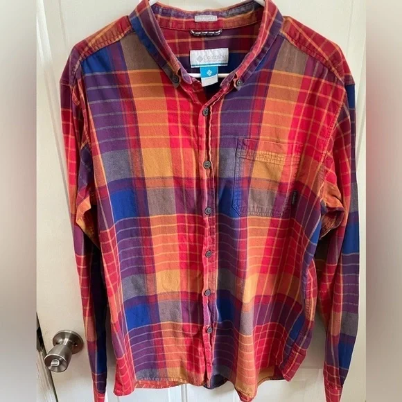 Men’s Columbia Long Sleeve Button Down Shirt Size Large - Picture 1 of 4